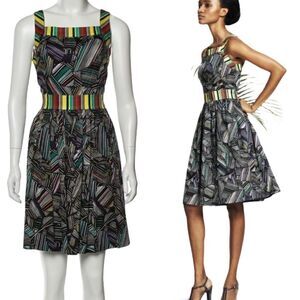Duro Olowu Multi Color Cotton Fit & Flare Dress